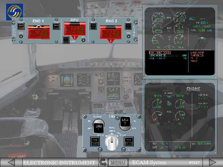 ELECTRONIC INSTRUMENT MENU ECAM System 97/117 