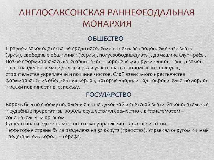 Раннефеодальная монархия в англии презентация