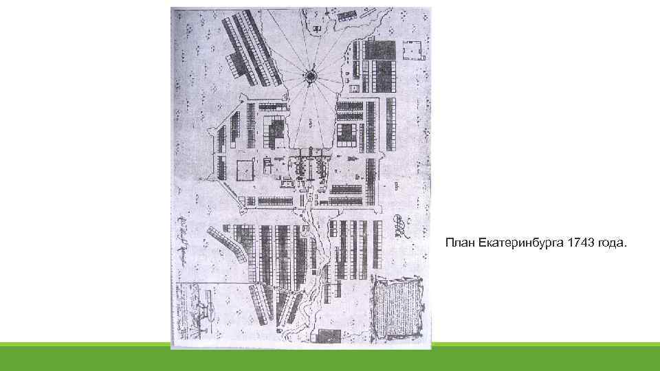 План Екатеринбурга 1743 года. 