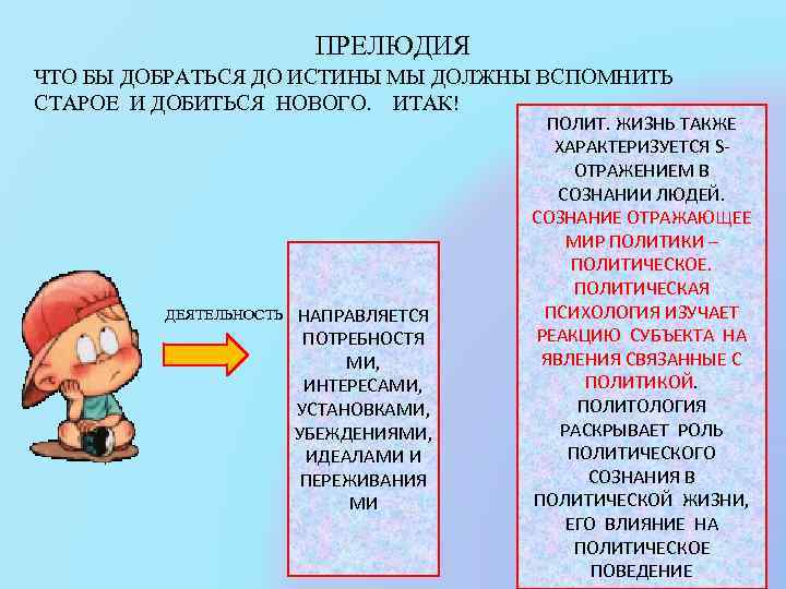 ПРЕЛЮДИЯ ЧТО БЫ ДОБРАТЬСЯ ДО ИСТИНЫ МЫ ДОЛЖНЫ ВСПОМНИТЬ СТАРОЕ И ДОБИТЬСЯ НОВОГО. ИТАК!