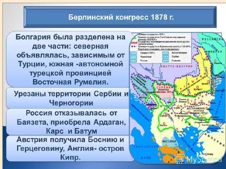 Оказавшееся в дипломатической изоляции российское правительство вынуждено было пойти на уступки, зафиксированные в Берлинском