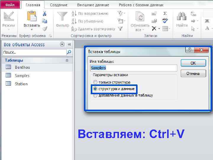 Вставляем: Ctrl+V 