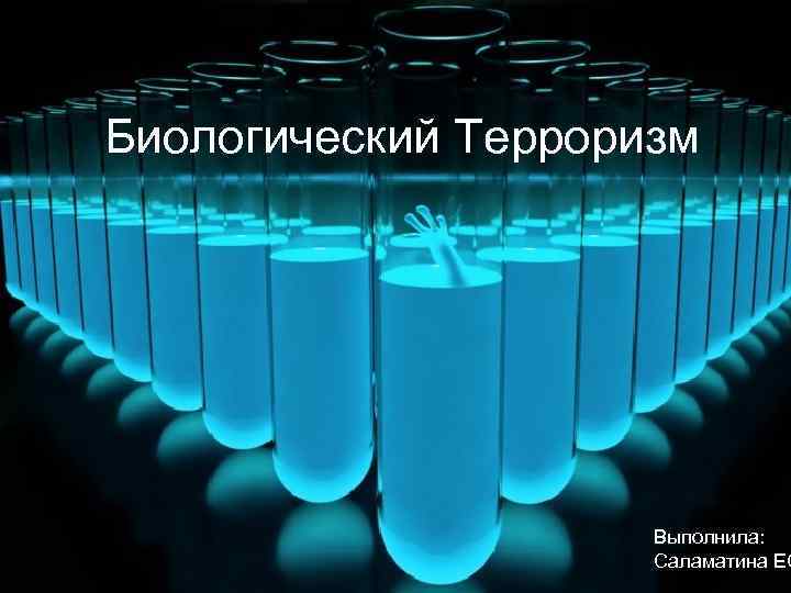Биологический Терроризм Выполнила: Саламатина ЕО 