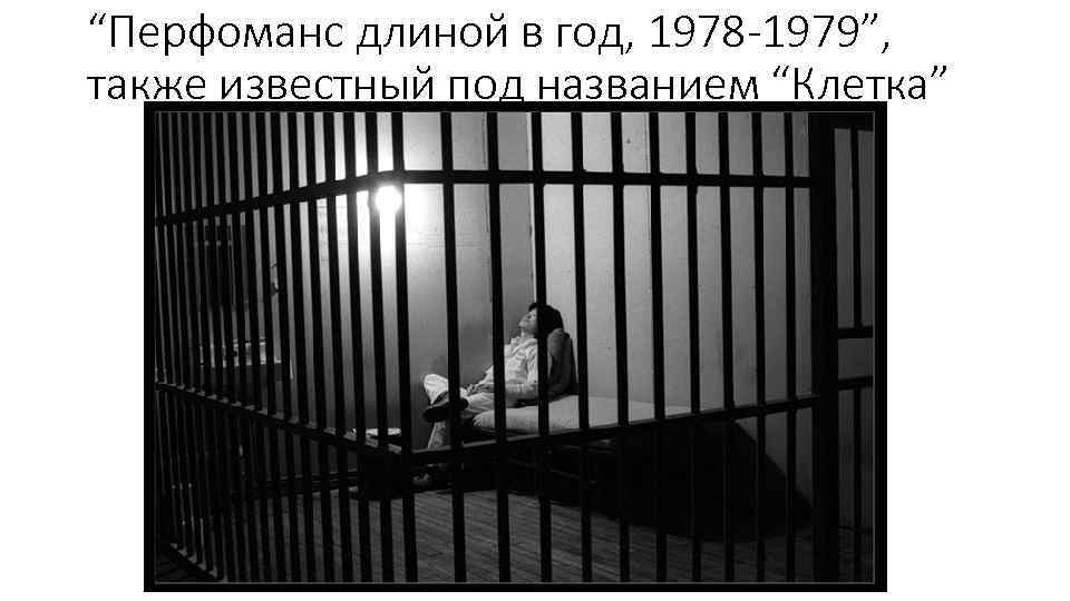“Перфоманс длиной в год, 1978 -1979”, также известный под названием “Клетка” 