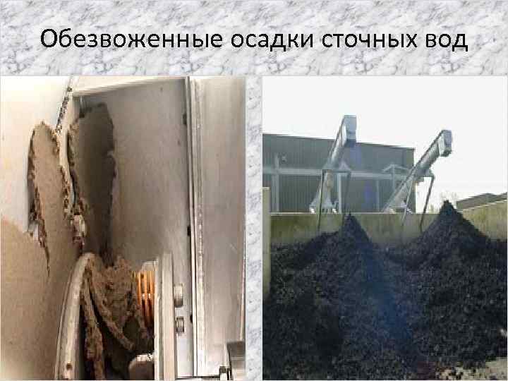 Обезвоженные осадки сточных вод 