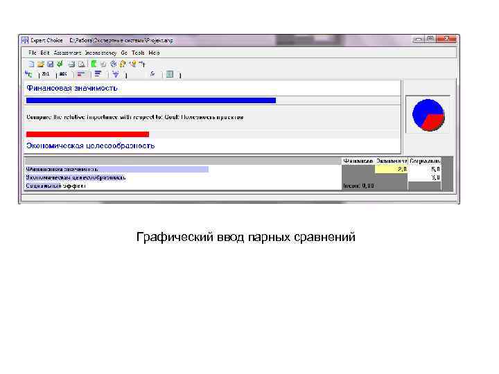 Графический ввод парных сравнений 