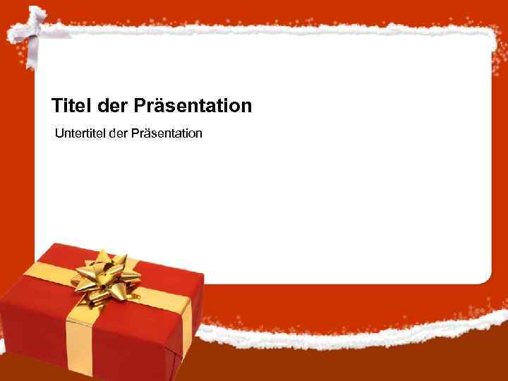 Titel der Präsentation Untertitel der Präsentation 