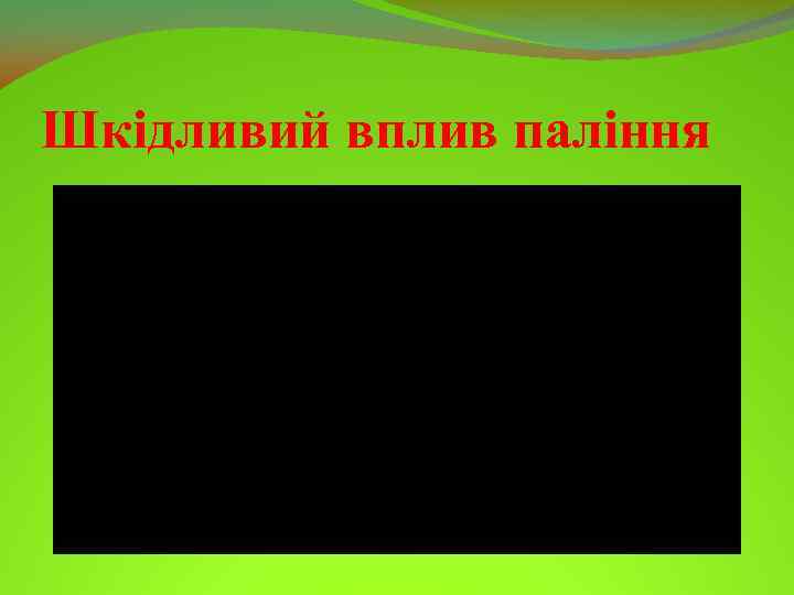 Шкідливий вплив паління 