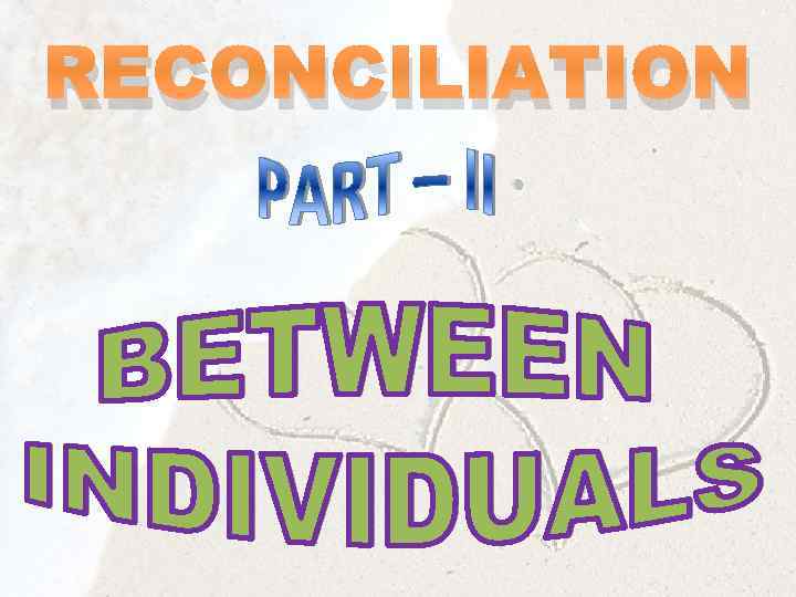 RECONCILIATION 