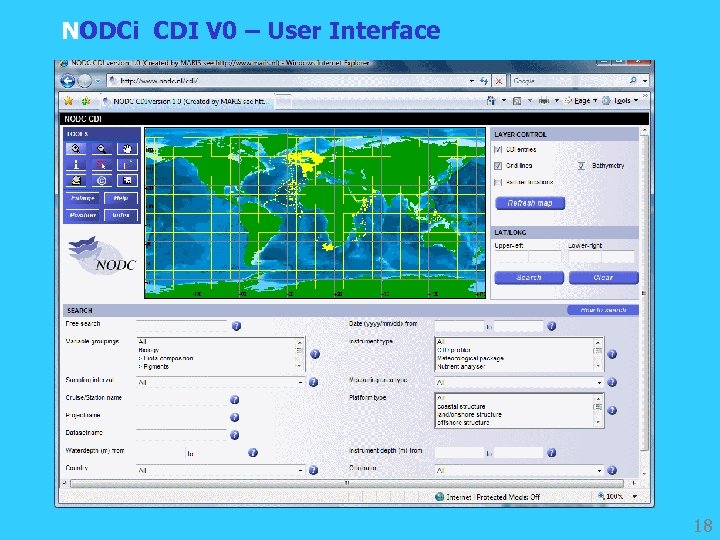 NODCi CDI V 0 – User Interface 18 