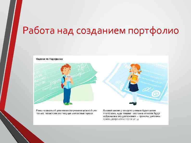 Работа над созданием портфолио 