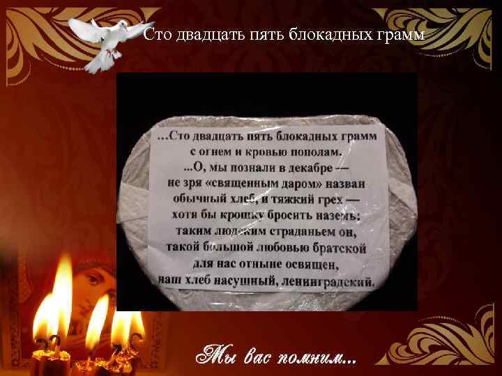 Сто двадцать пять блокадных грамм 