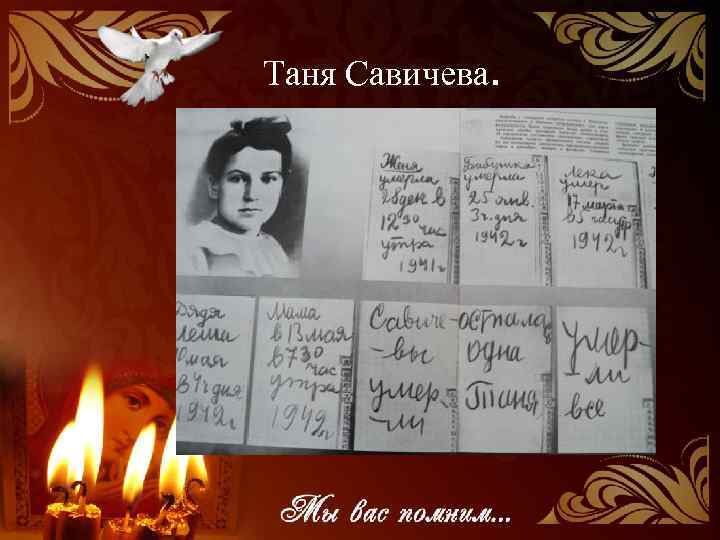 Таня Савичева. 