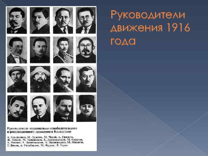 Руководители движения 1916 года 