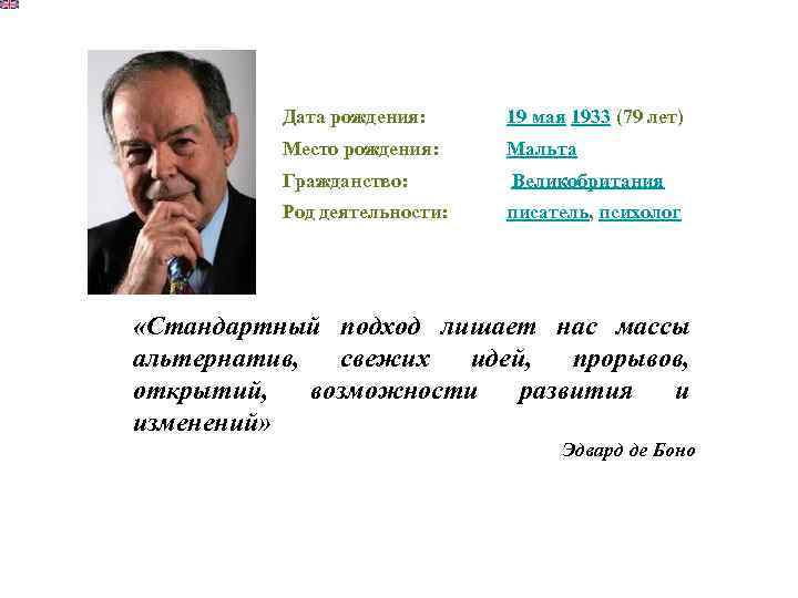 Дата рождения: 19 мая 1933 (79 лет) Место рождения: Мальта Гражданство: Великобритания Род деятельности: