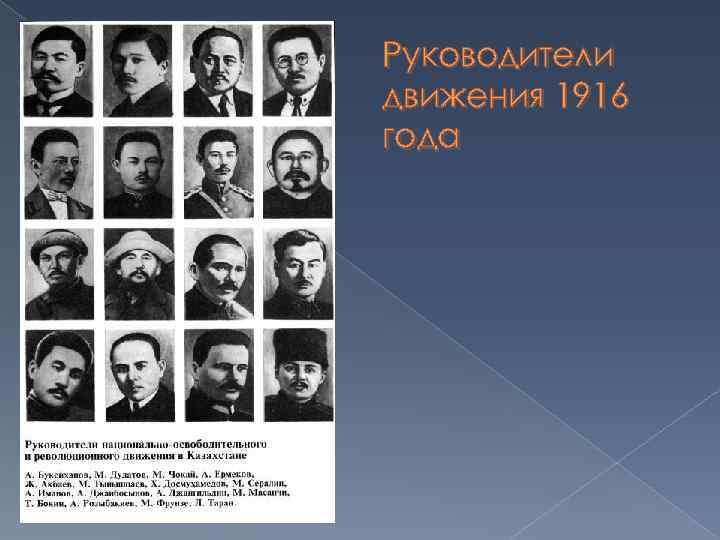 Руководители движения 1916 года 