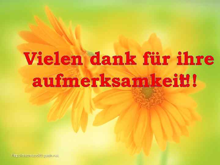 Vielen dank für ihre aufmerksamkeit!! ! 