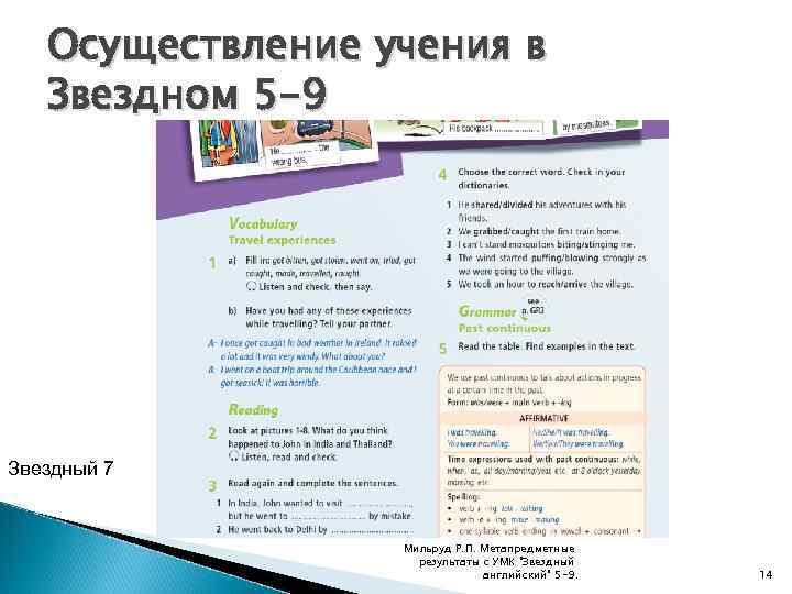 Осуществление учения в Звездном 5 -9 Звездный 7 Мильруд Р. П. Метапредметные результаты с