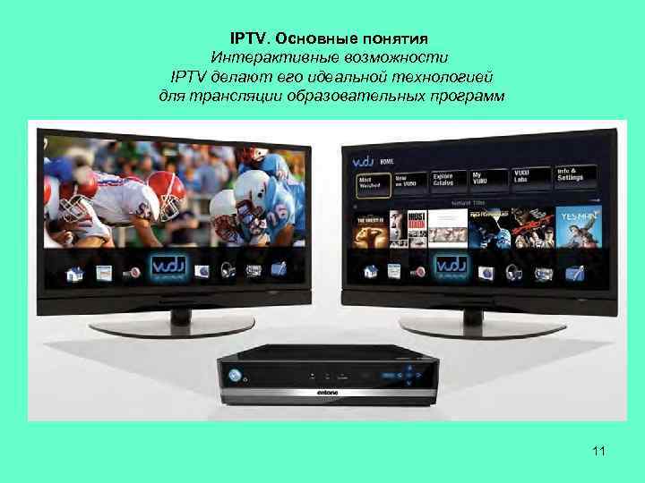 IPTV. Основные понятия Интерактивные возможности IPTV делают его идеальной технологией для трансляции образовательных программ