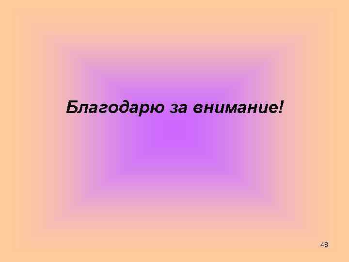 Благодарю за внимание! 48 