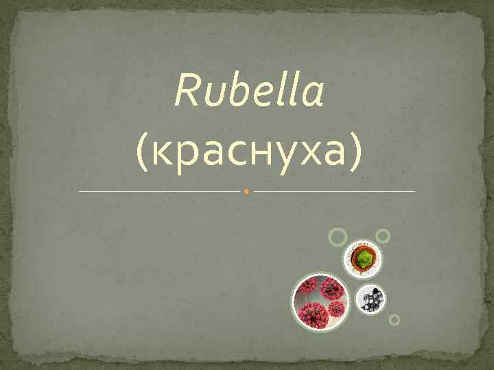 Rubella (краснуха) 