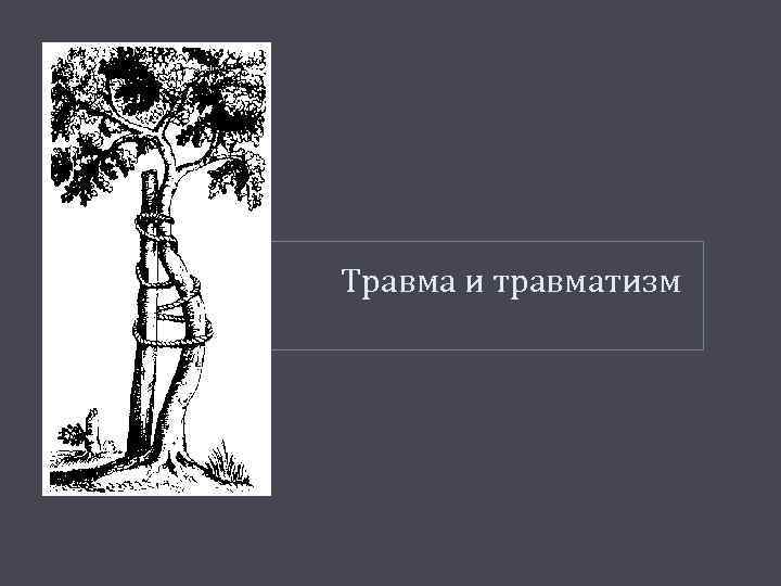 Травма и травматизм 