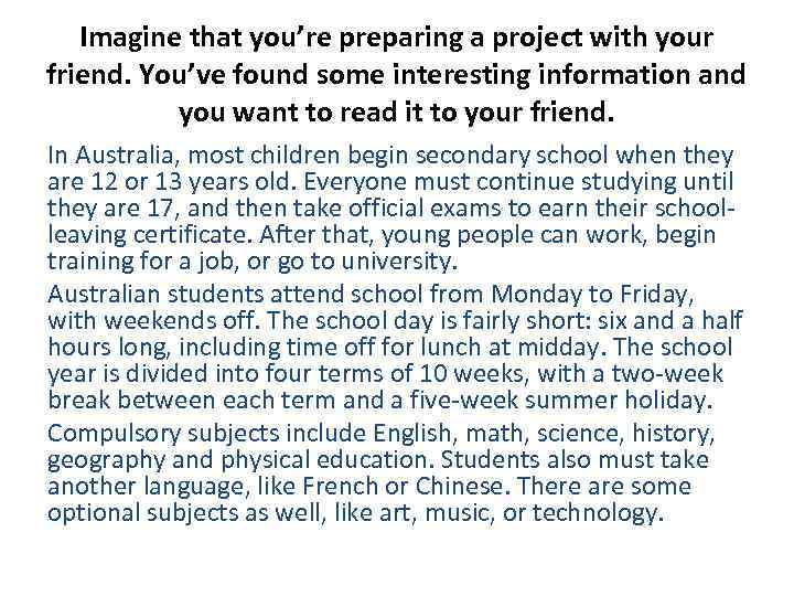 Imagine that you’re preparing a project with your friend. You’ve found some interesting information