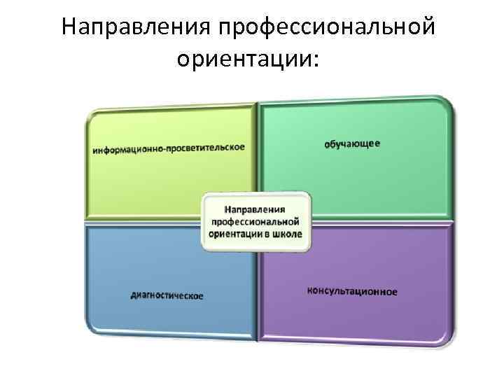 Направления профессиональной ориентации: 