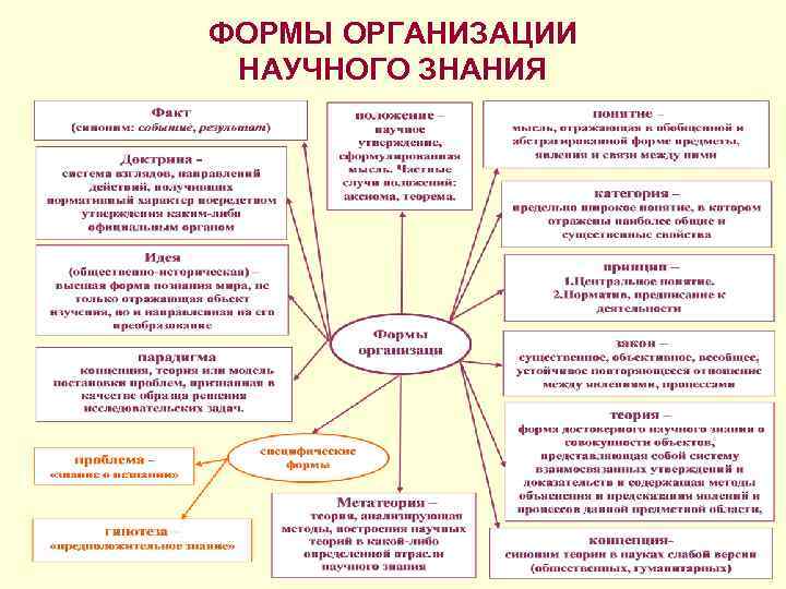 ФОРМЫ ОРГАНИЗАЦИИ НАУЧНОГО ЗНАНИЯ 