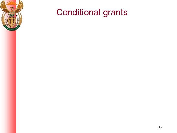 Conditional grants 15 