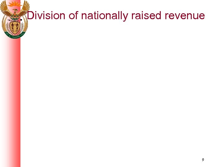 Division of nationally raised revenue 9 
