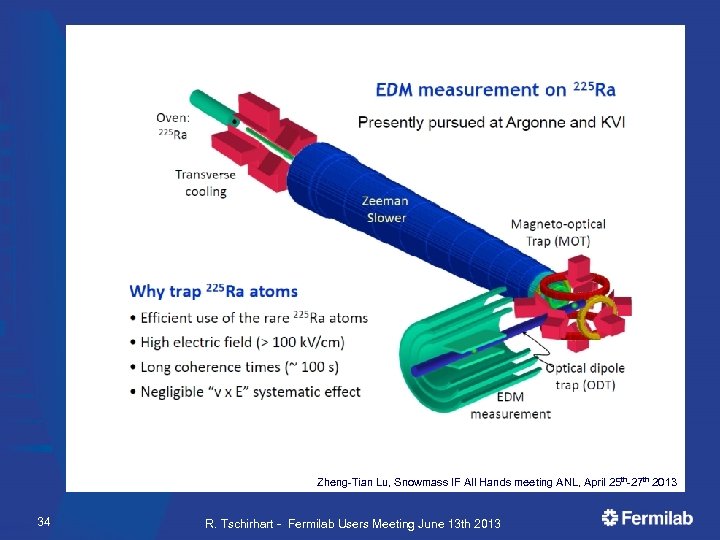Zheng-Tian Lu, Snowmass IF All Hands meeting ANL, April 25 th-27 th 2013 34
