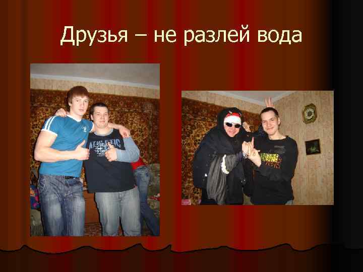 Друзья – не разлей вода 