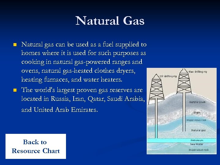 Natural Gas n n Natural gas can be used as a fuel supplied to