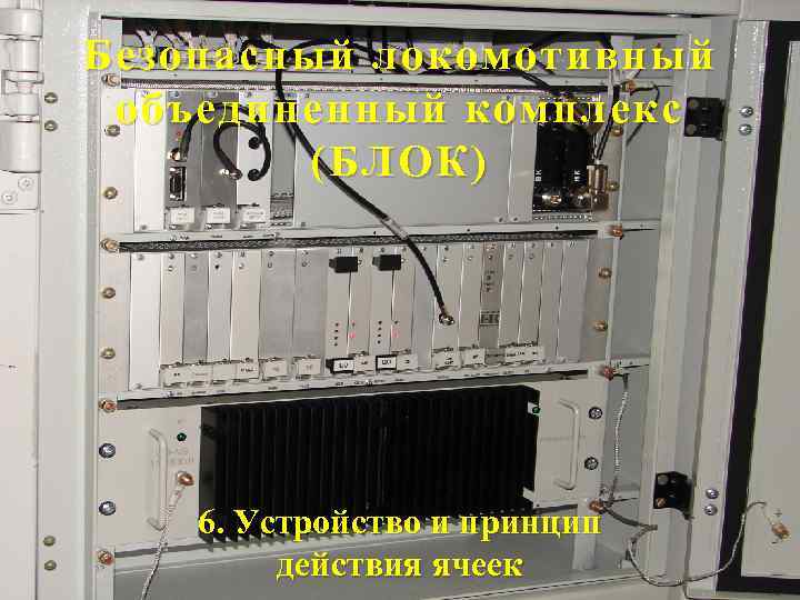 Безопасный локомотивный объединенный комплекс (БЛОК) 6. Устройство и принцип действия ячеек 