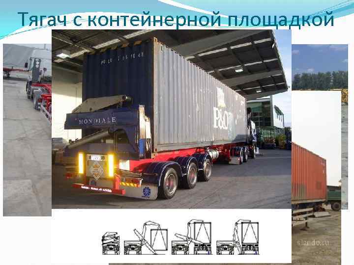 Тягач с контейнерной площадкой 