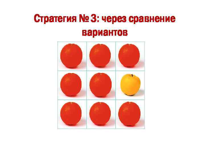 Стратегия № 3: через сравнение вариантов 