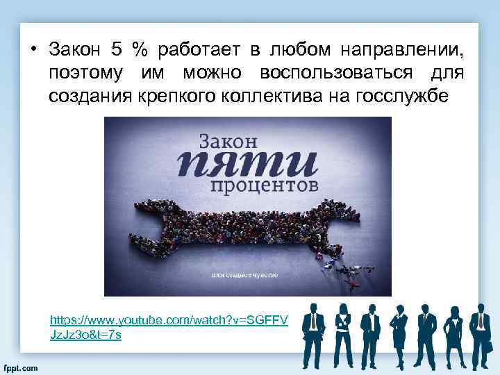  • Закон 5 % работает в любом направлении, поэтому им можно воспользоваться для