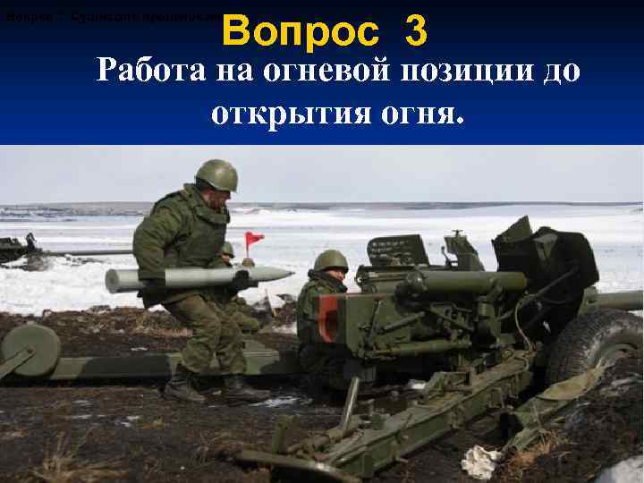 Вопрос 3. Сущность прицеливания. Работа на огневой позиции до открытия огня. 