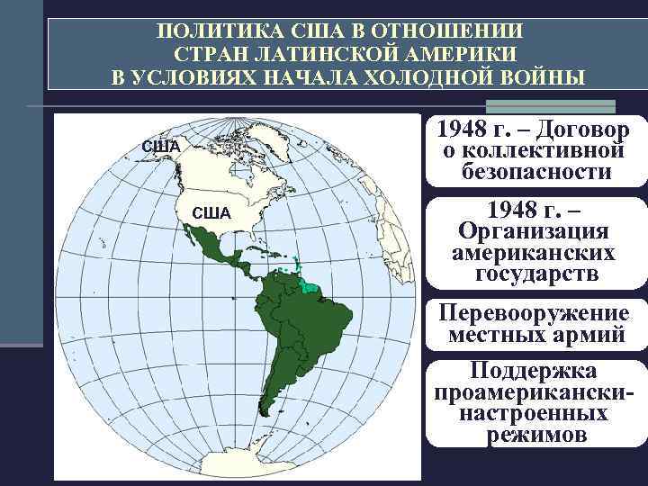 ПОЛИТИКА США В ОТНОШЕНИИ СТРАН ЛАТИНСКОЙ АМЕРИКИ В УСЛОВИЯХ НАЧАЛА ХОЛОДНОЙ ВОЙНЫ 1948 г.