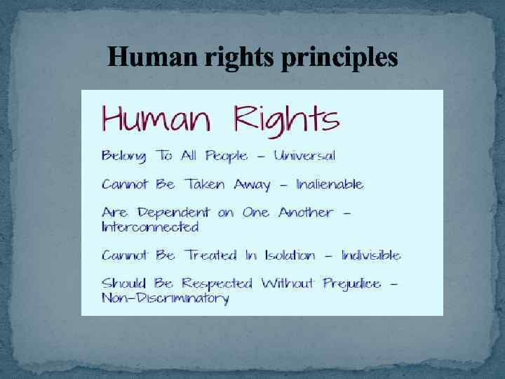 Human rights principles 