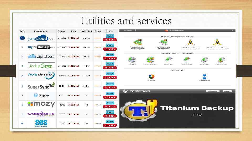 Utilities and services 