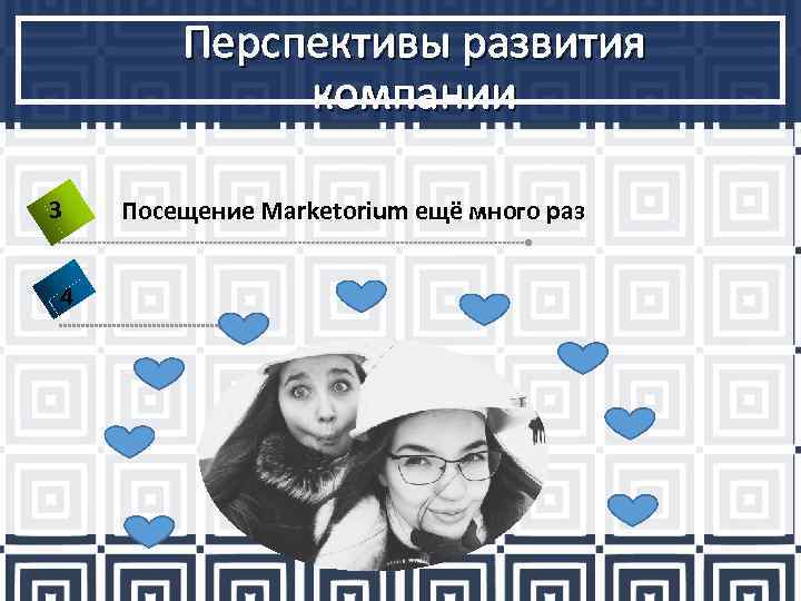 Перспективы развития компании 3 4 Посещение Marketorium ещё много раз 