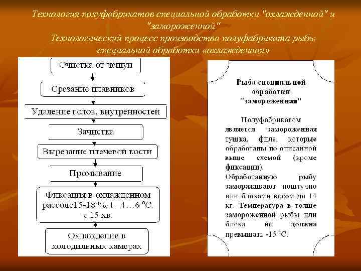Технология полуфабрикатов специальной обработки 