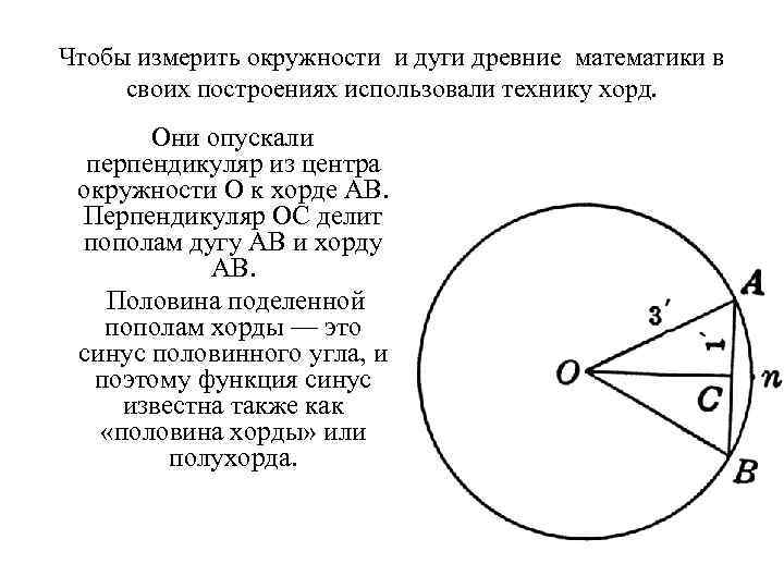 Диаметр окружности делящий хорду пополам