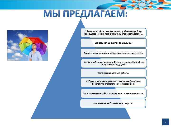 Обучение за счёт компании перед приёмом на работу. Период стажировки также оплачивается работодателем. Вся