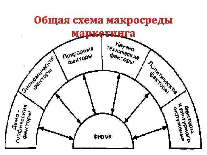 Общая схема макросреды маркетинга 