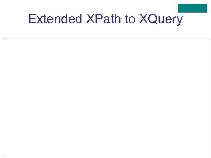 Extended XPath to XQuery 