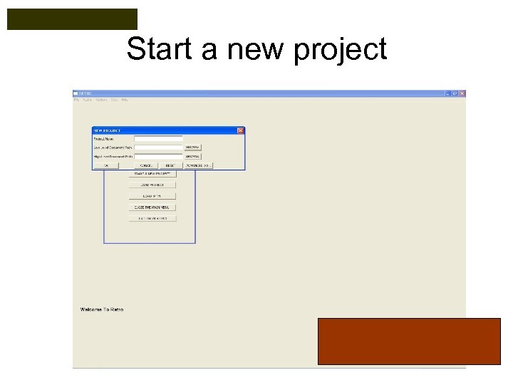 Start a new project 