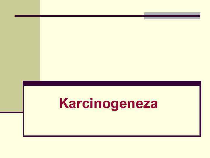 Karcinogeneza 